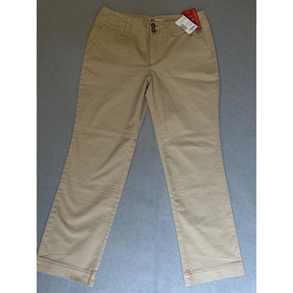 Faded Glory Stretch Pants Women Size 8 Petite Tan Beige Casual Chino New